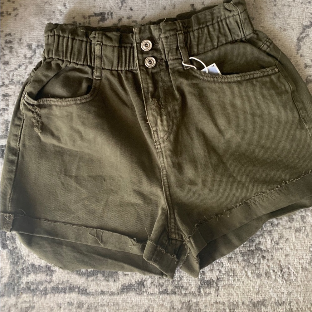 Zara high waisted denim shorts